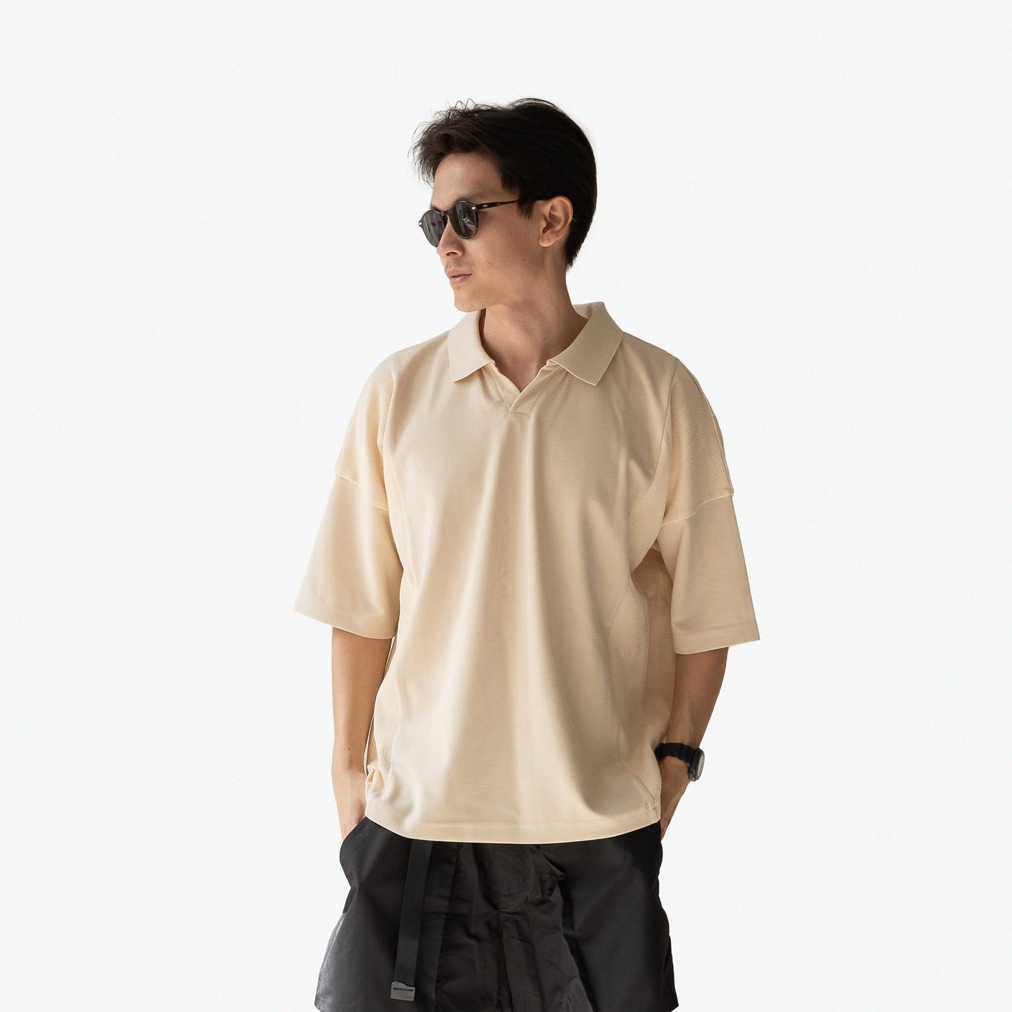 Polo Tee / Cotton - Cream