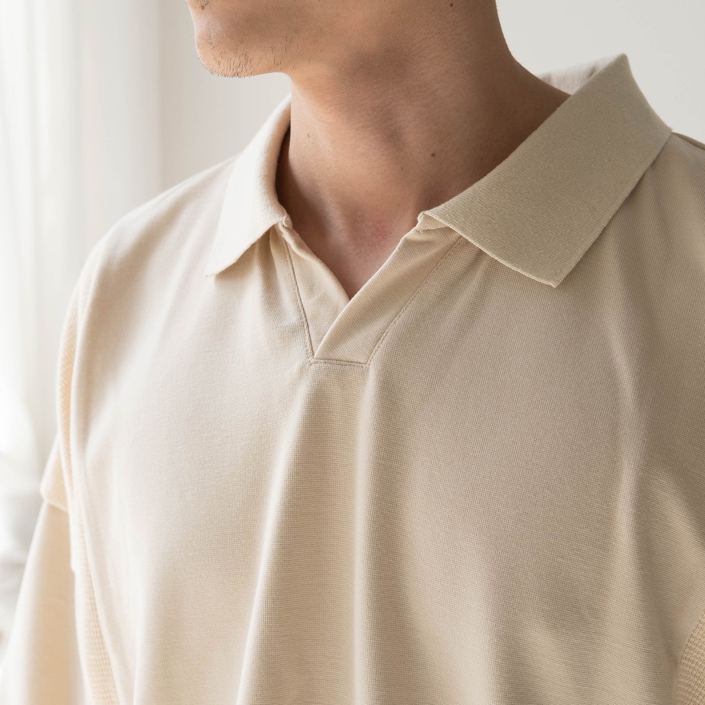 Polo Tee / Cotton - Cream