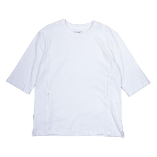 Zipped Pockets Tee - White