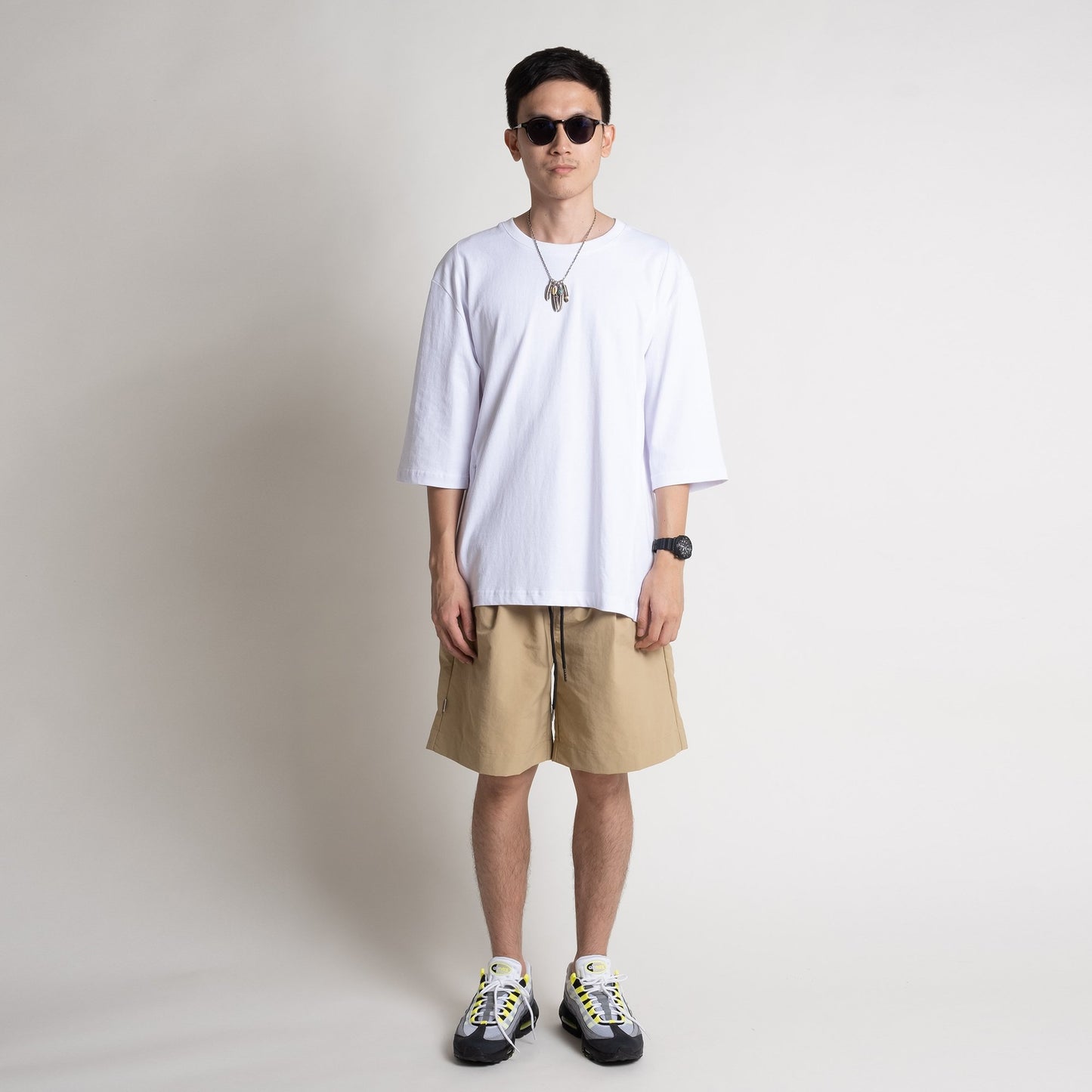 Zipped Pockets Tee - White