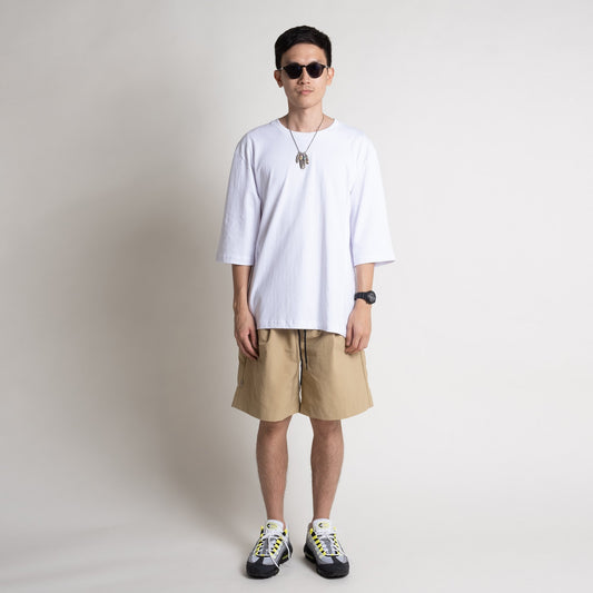 Zipped Pockets Tee - White