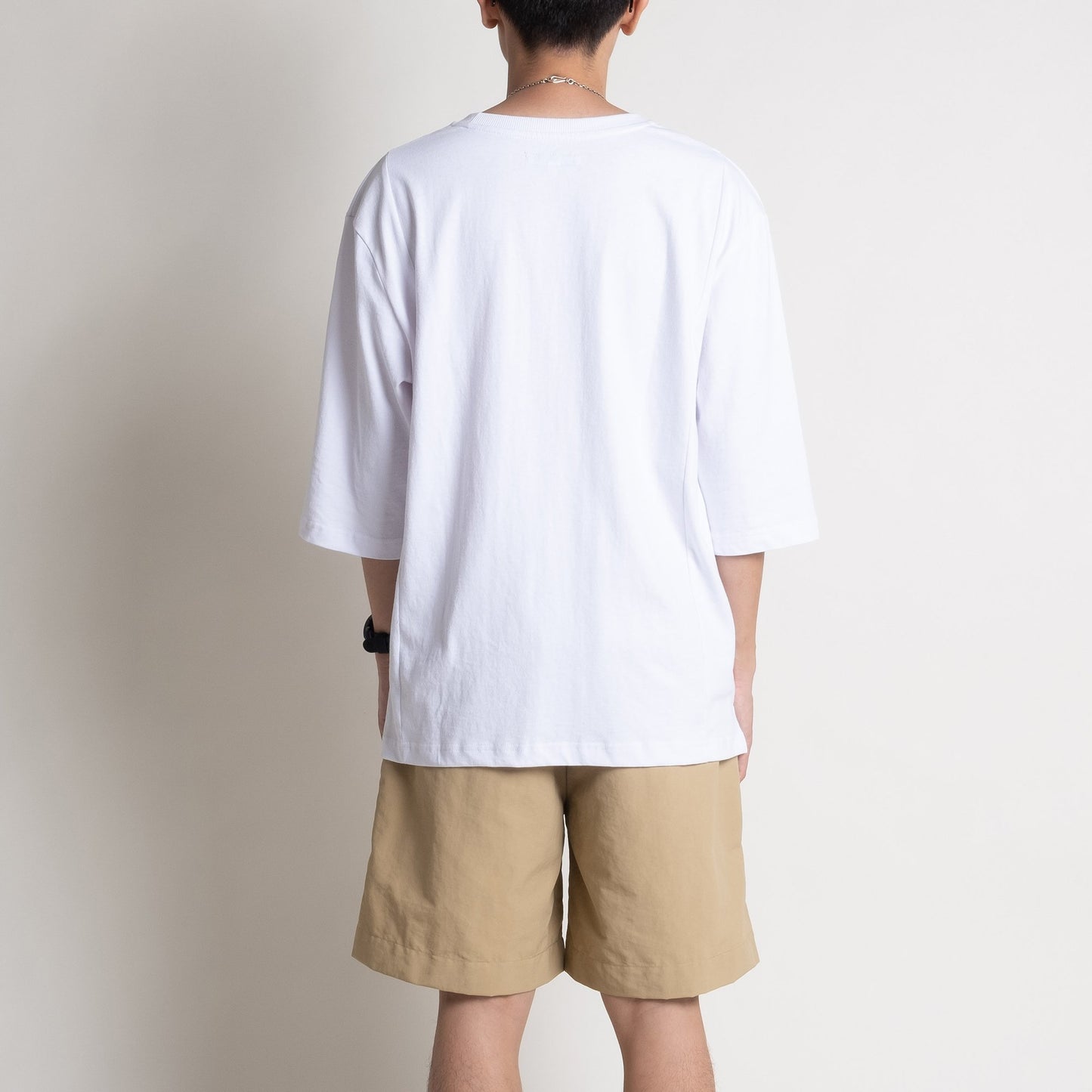 Zipped Pockets Tee - White