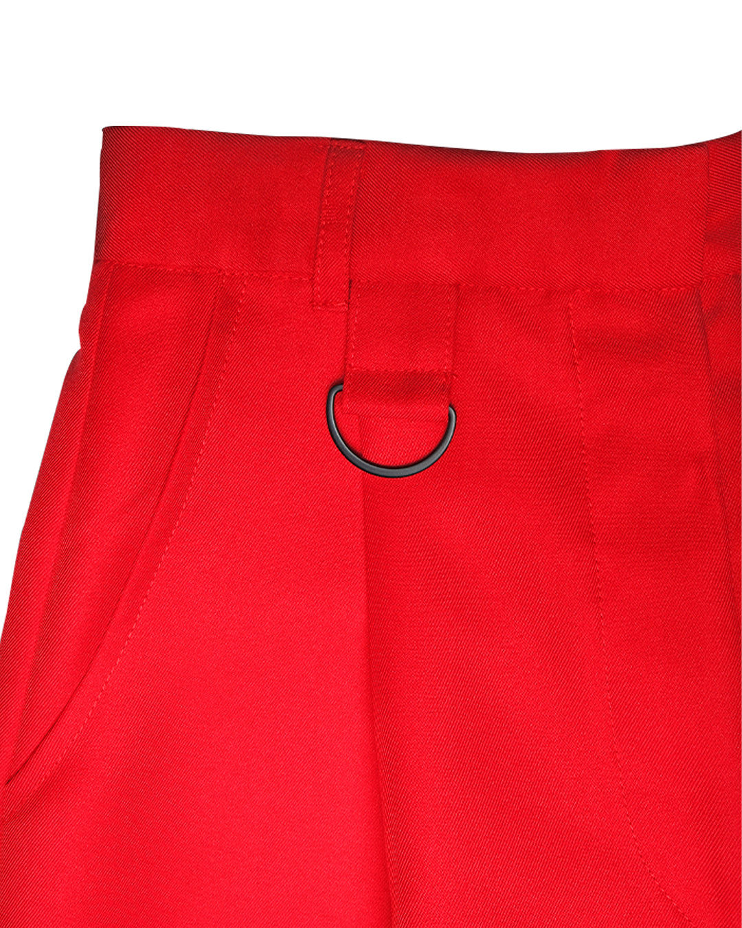 Highwaist long pants with ring (Red)
