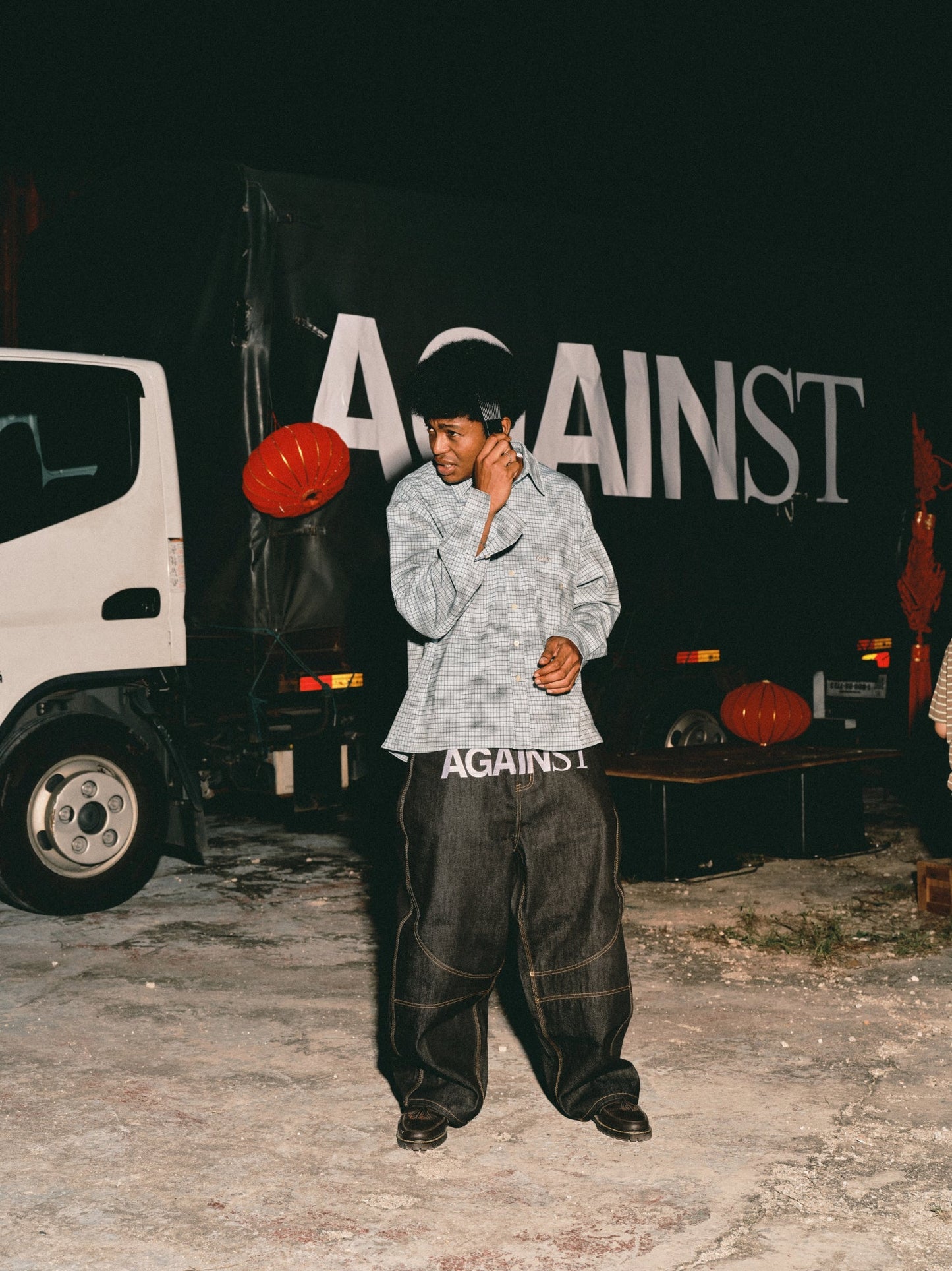 STAINED DAME SHIRT LIGHT BLUE