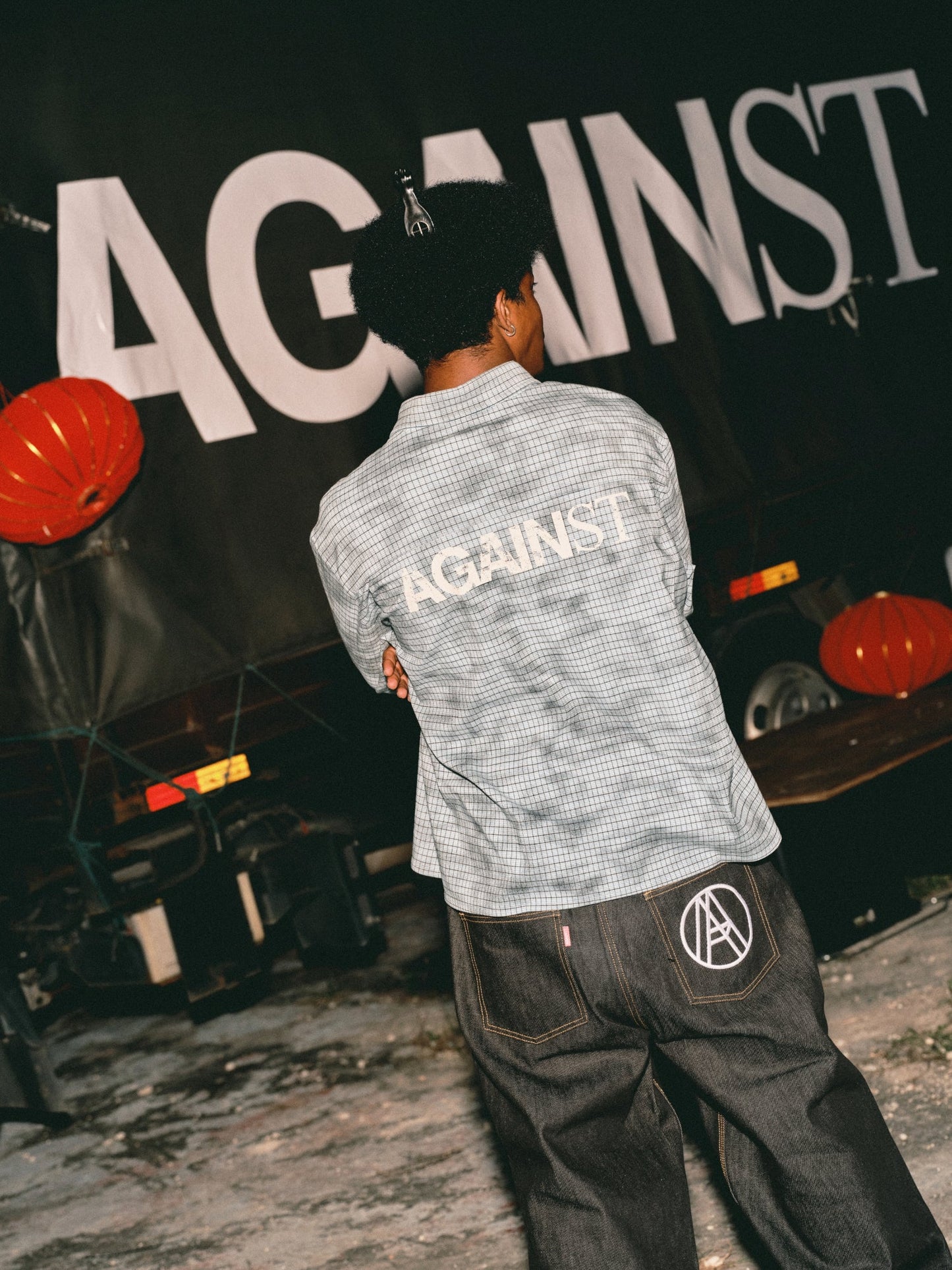 STAINED DAME SHIRT LIGHT BLUE