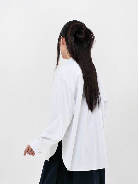 OFFICE BOW LONG SLEEVE SHIRT | WHITE