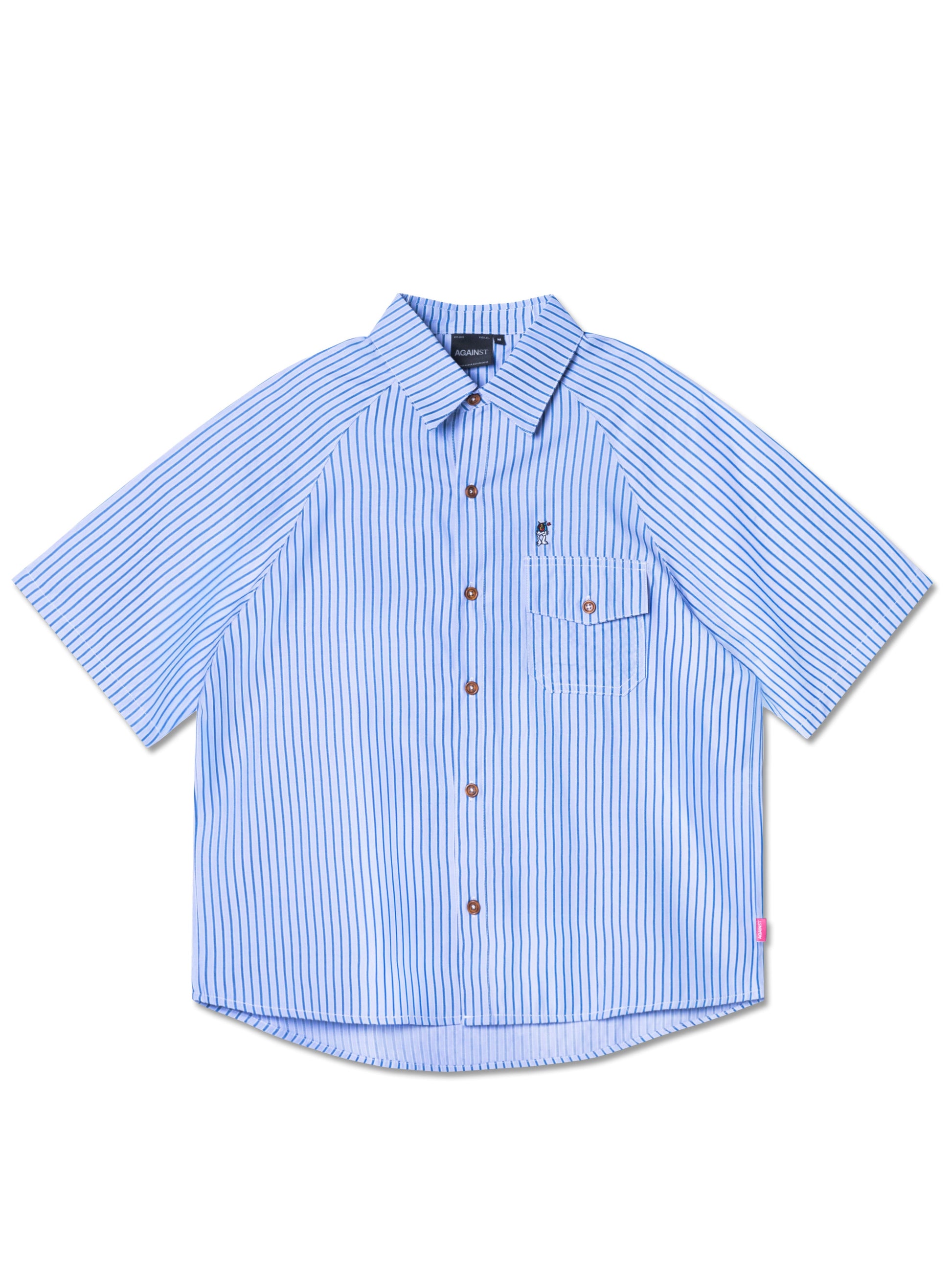 STRIPE MIGUEL SHIRT BLUE - BEV C multi label store