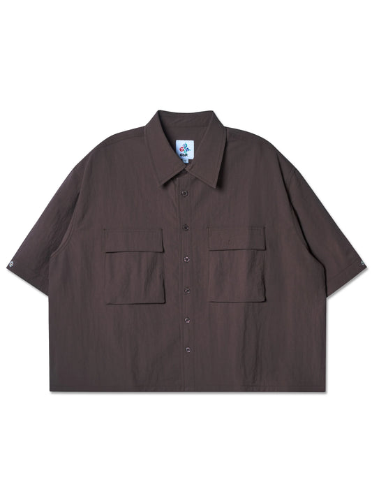 ABP. BIG BRO S/S SHIRT NYLON DARK BROWN
