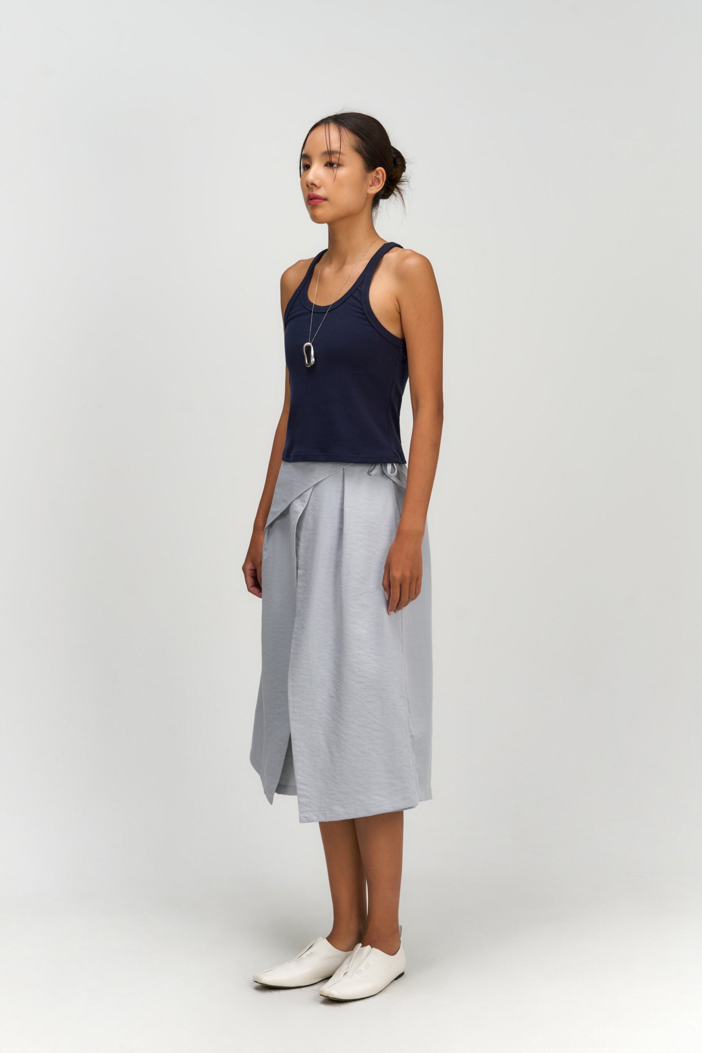 Drift Knit Y-Back Tank Top (Navy)