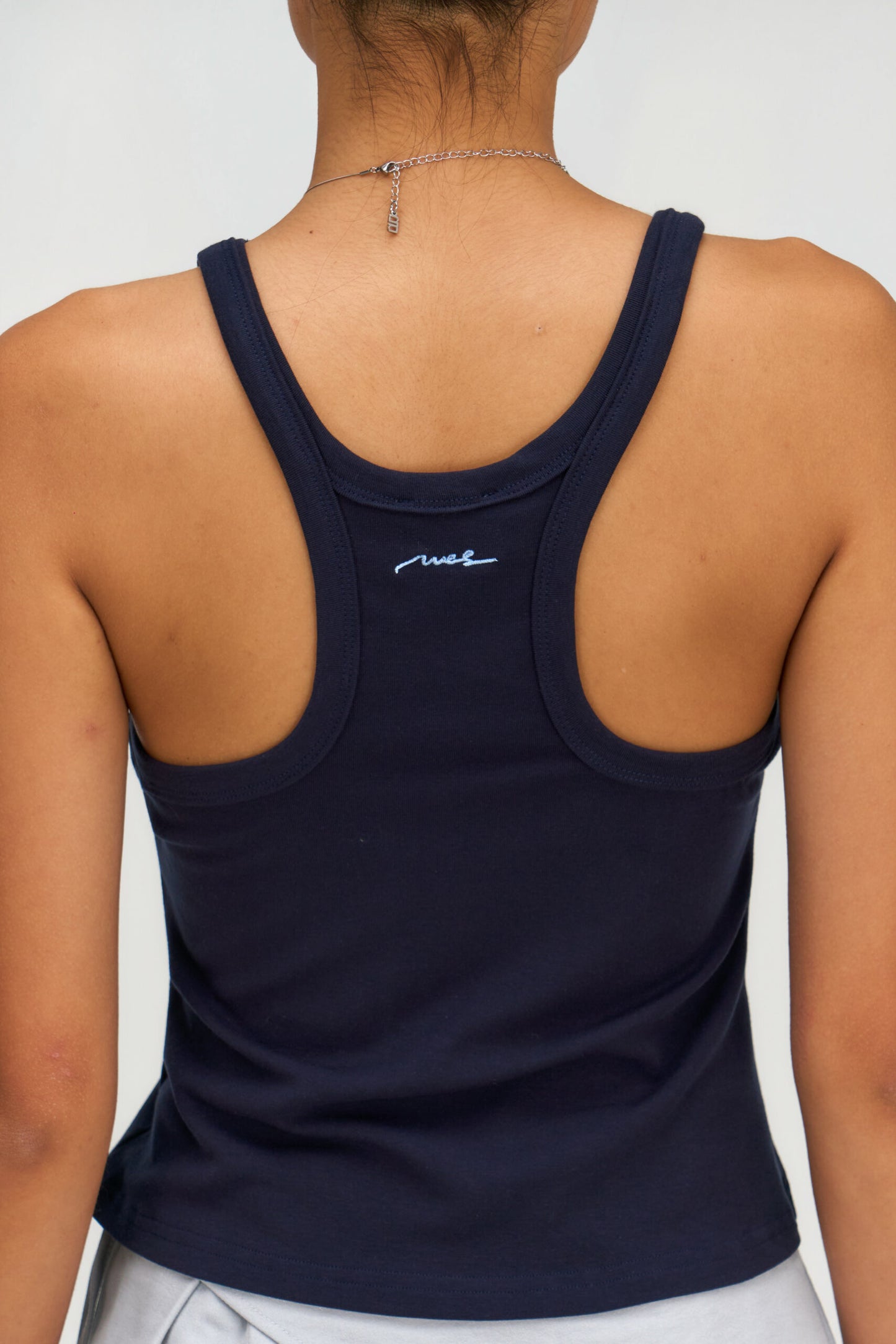 Drift Knit Y-Back Tank Top (Navy)