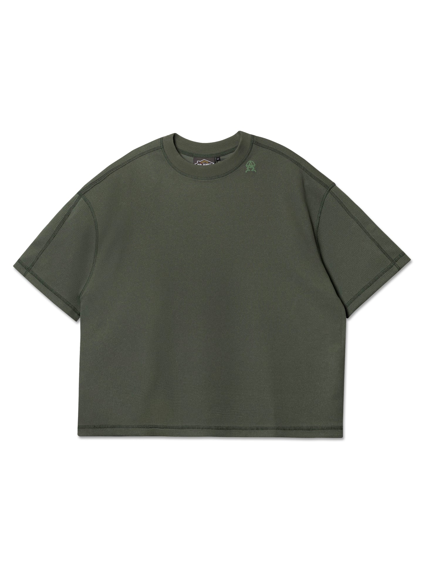 AGAINST X HDPC FABRICATOR WAFFLE TEE MOSS