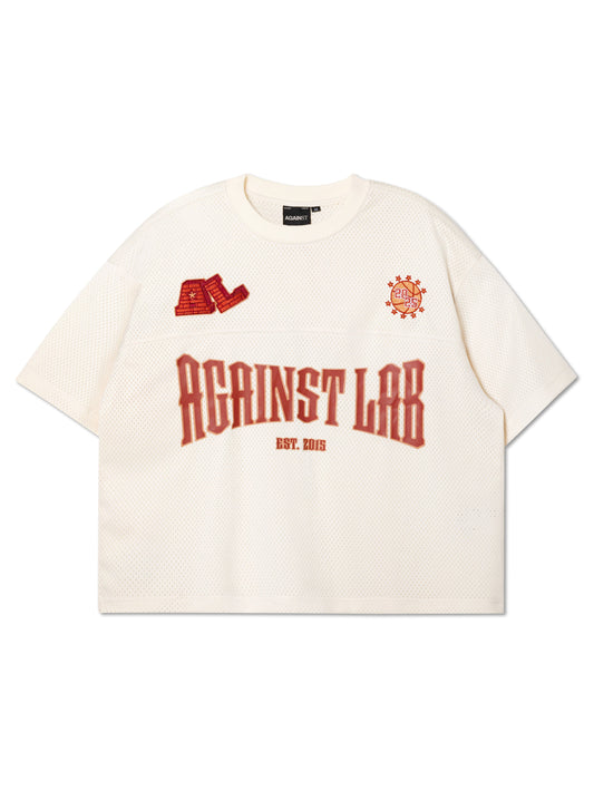 VARSITY CROPPED JERSEY CREAM