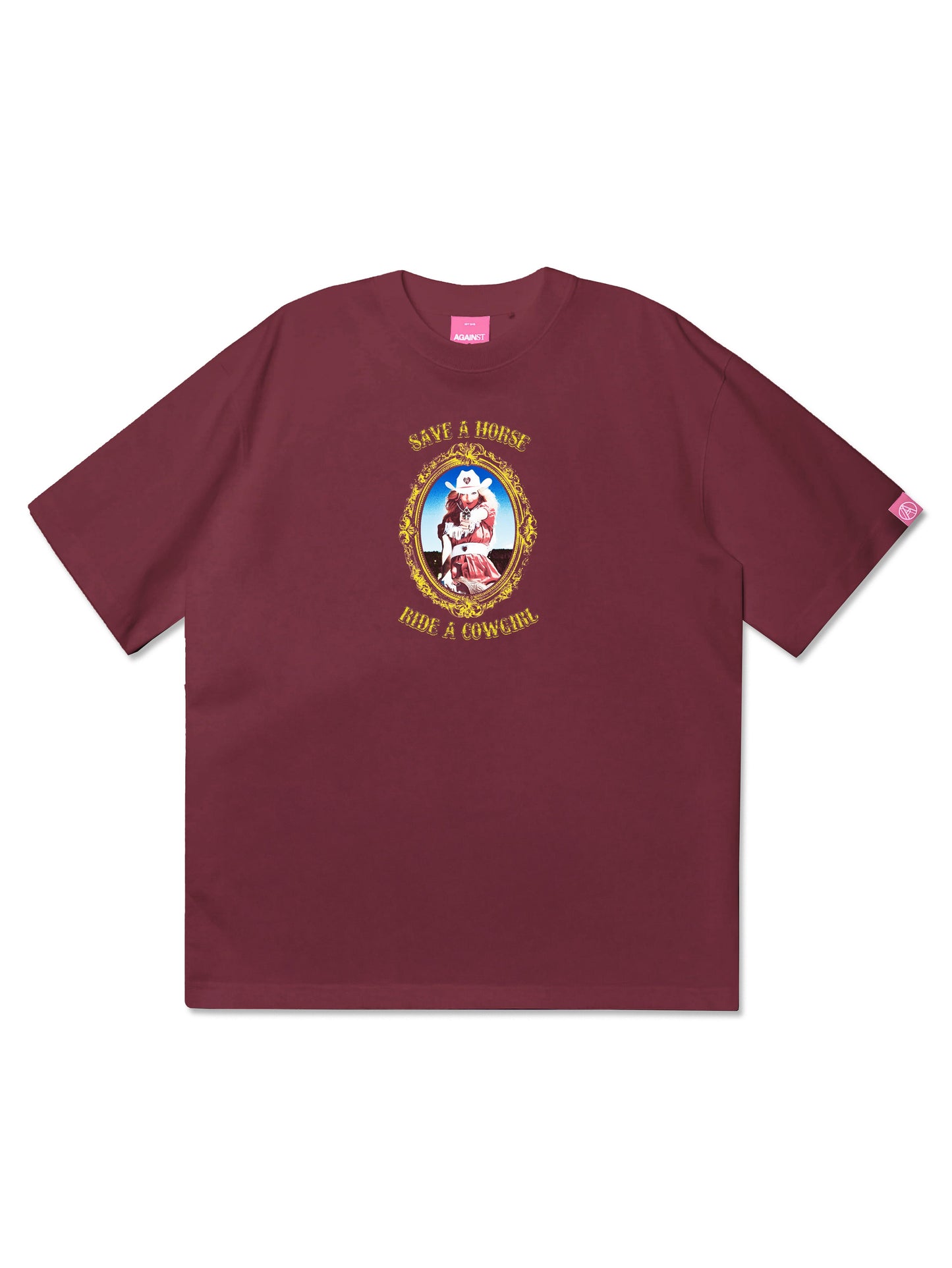 COWGIRL TEE MAROON