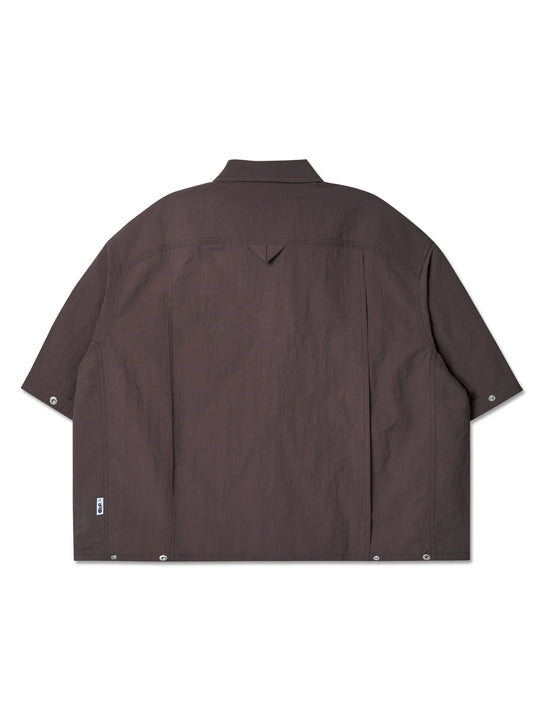 ABP. BIG BRO S/S SHIRT NYLON DARK BROWN