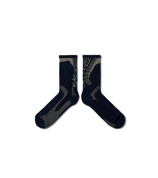 Mess midcalf socks - Mess Blue