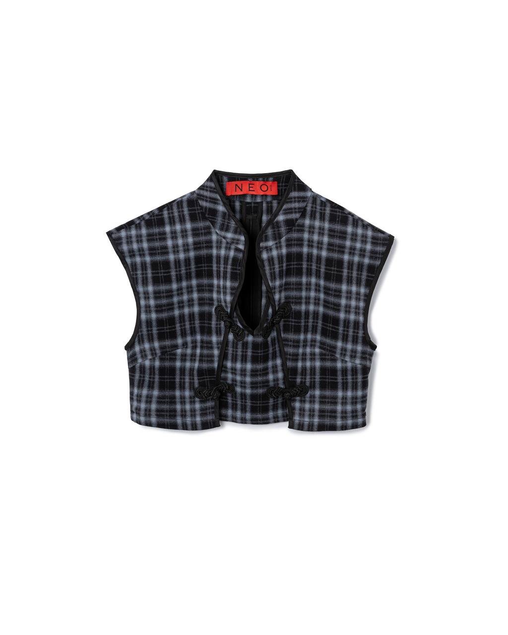 VOL.3_CH.1 Plaid Top - Black
