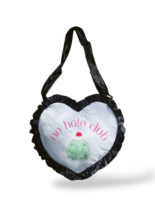 no hate club heart bag