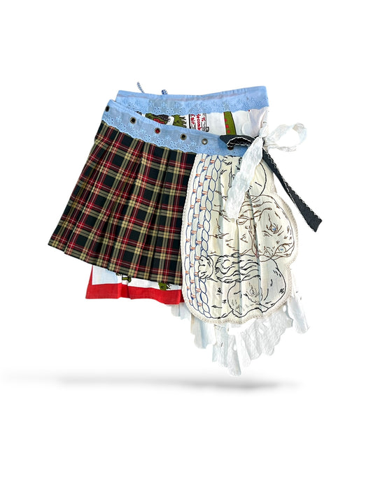 remake wrap skirt - Short 03