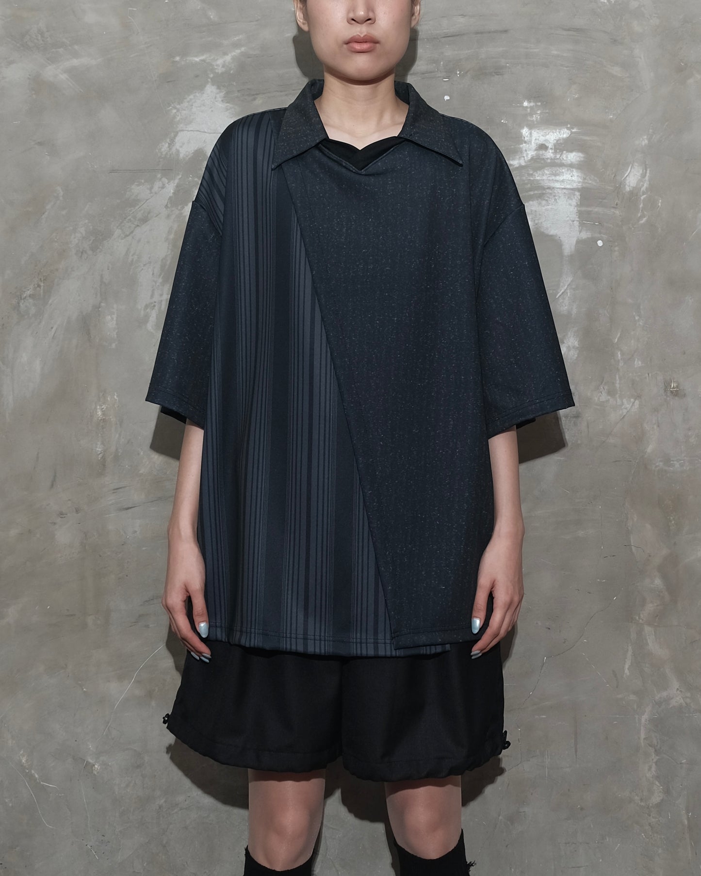 Overlap Jersey in Black