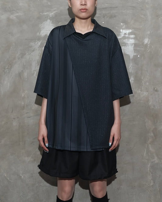 Overlap Jersey in Black