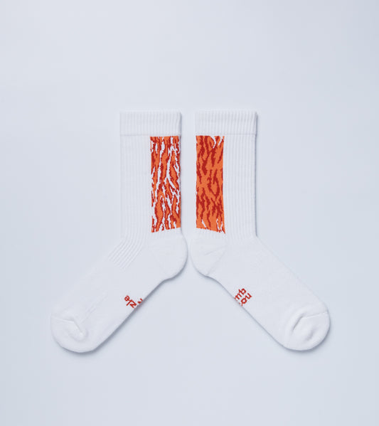 LANDING R Midcalf socks - Ochre Ice