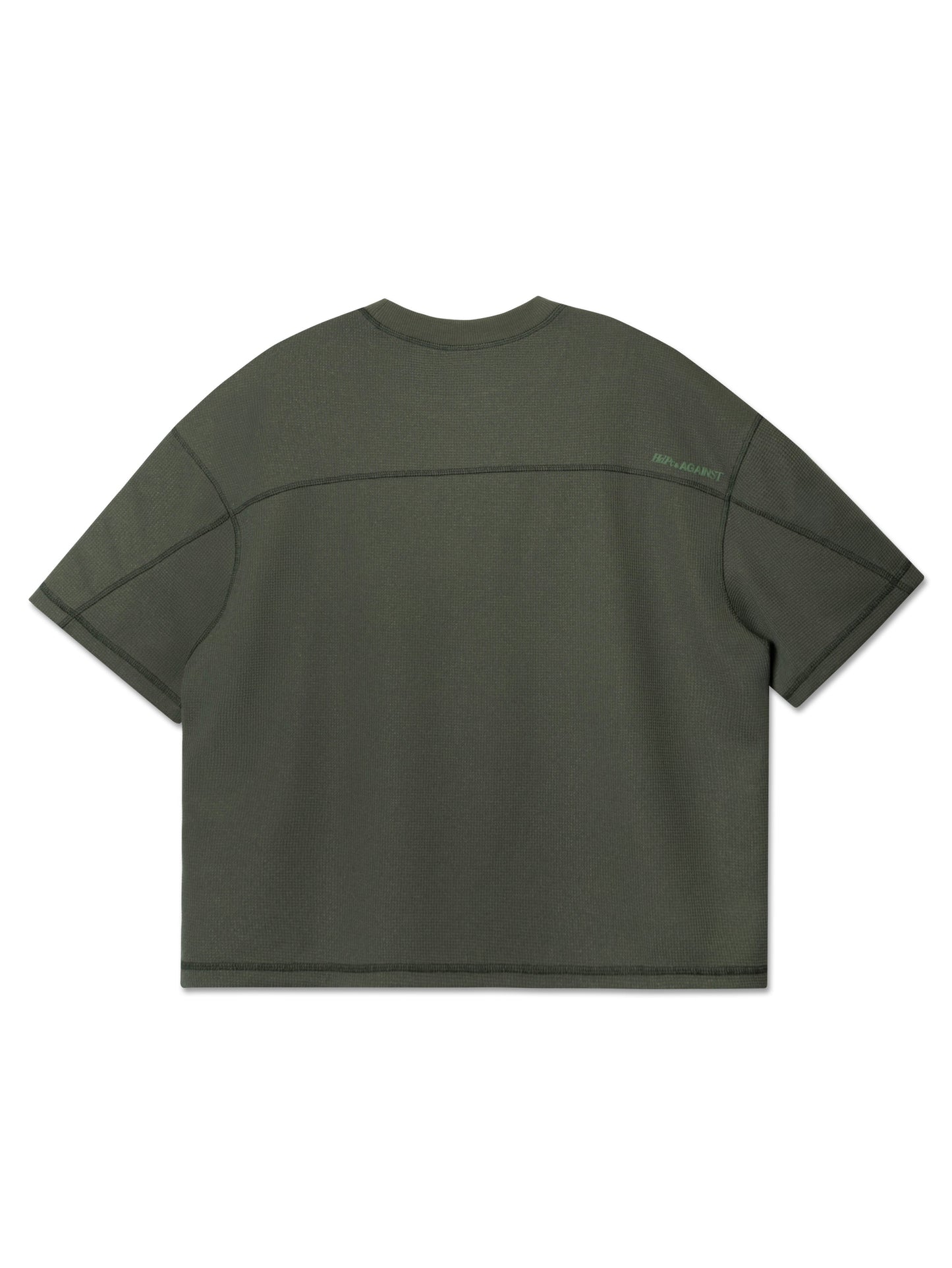 AGAINST X HDPC FABRICATOR WAFFLE TEE MOSS