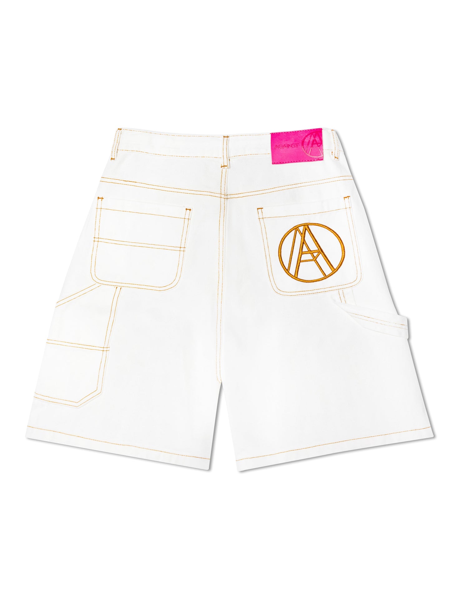 D. KNEE MONEY SHORTS WHITE