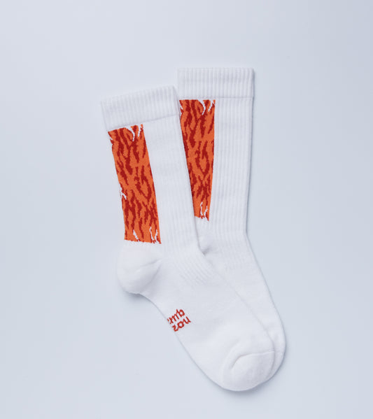 LANDING R Midcalf socks - Ochre Ice