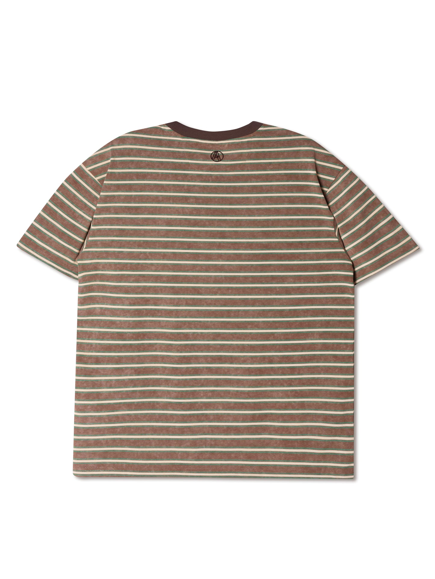 CHAINSTITCH STRIPE TEE BROWN