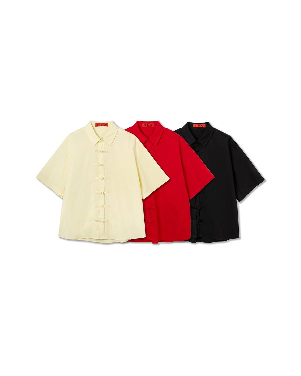 VOL.3_CH.1 Mandarin Basic Shirt - Black