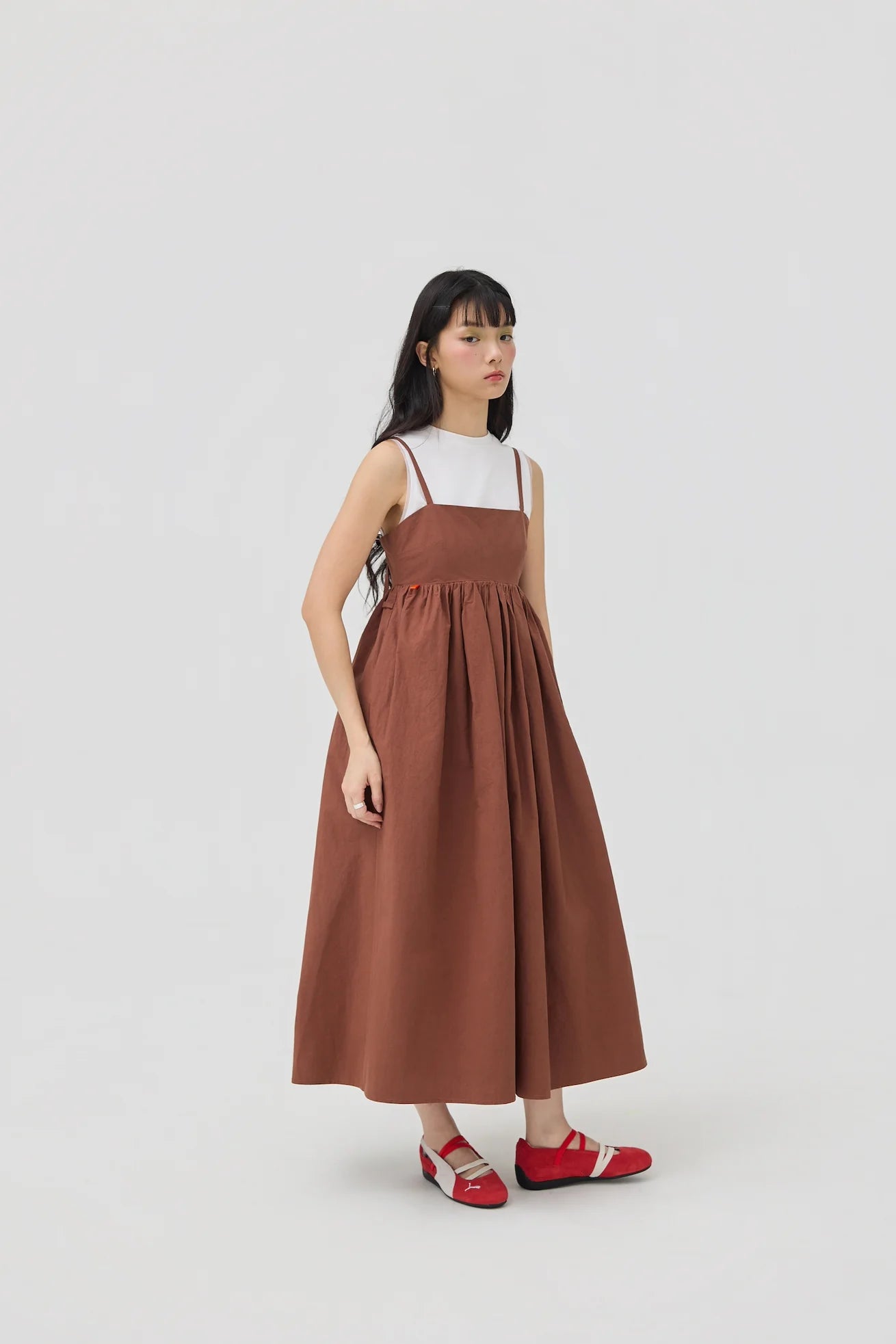 KIKO DRESS IN KABA BROWN