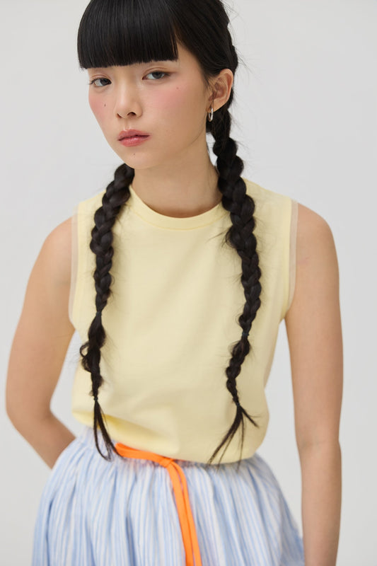 KUMO MUSCLE TANK IN BUTTER YELLOW