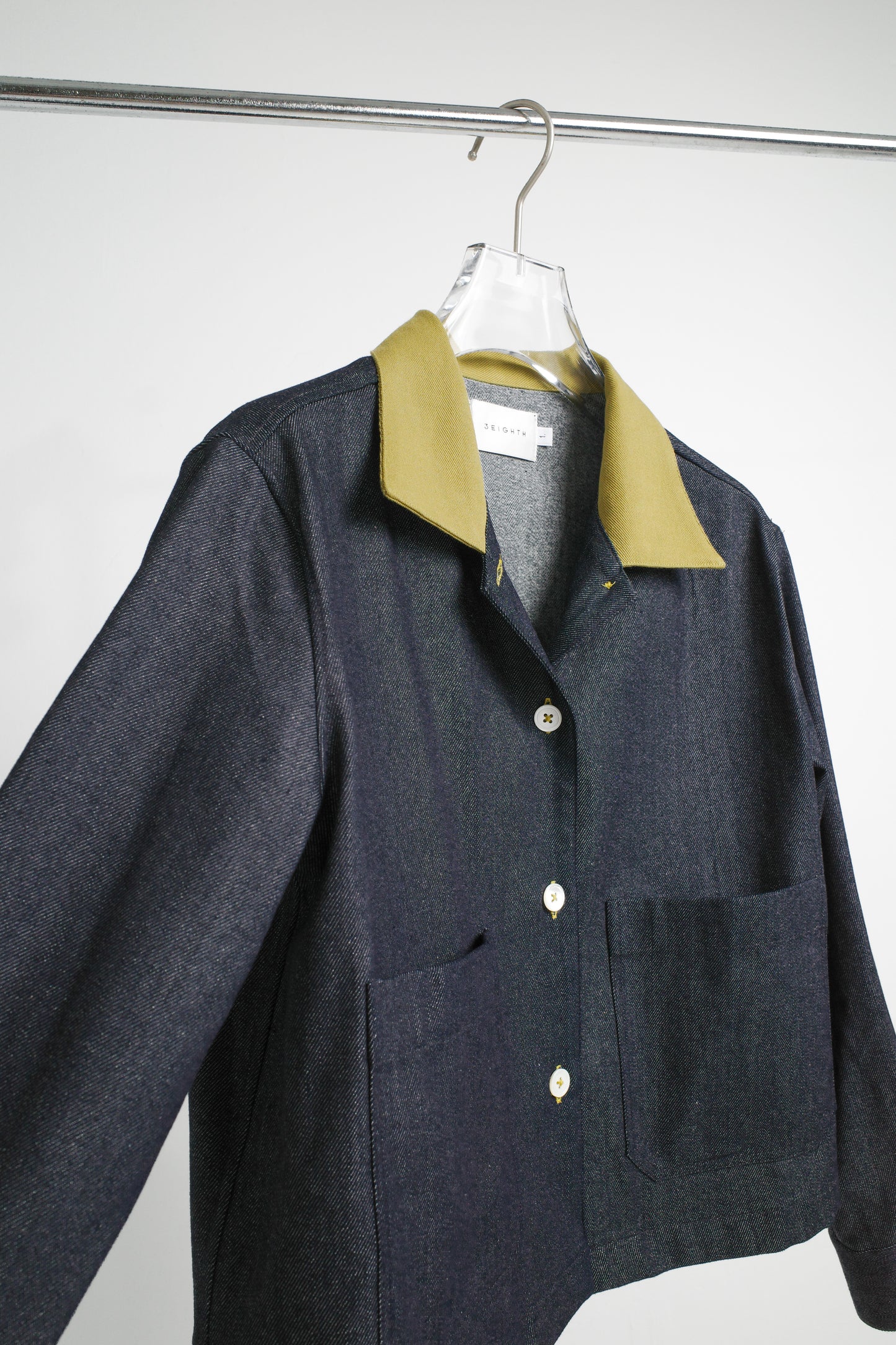 POPPY JACKET IN DENIM & LIME