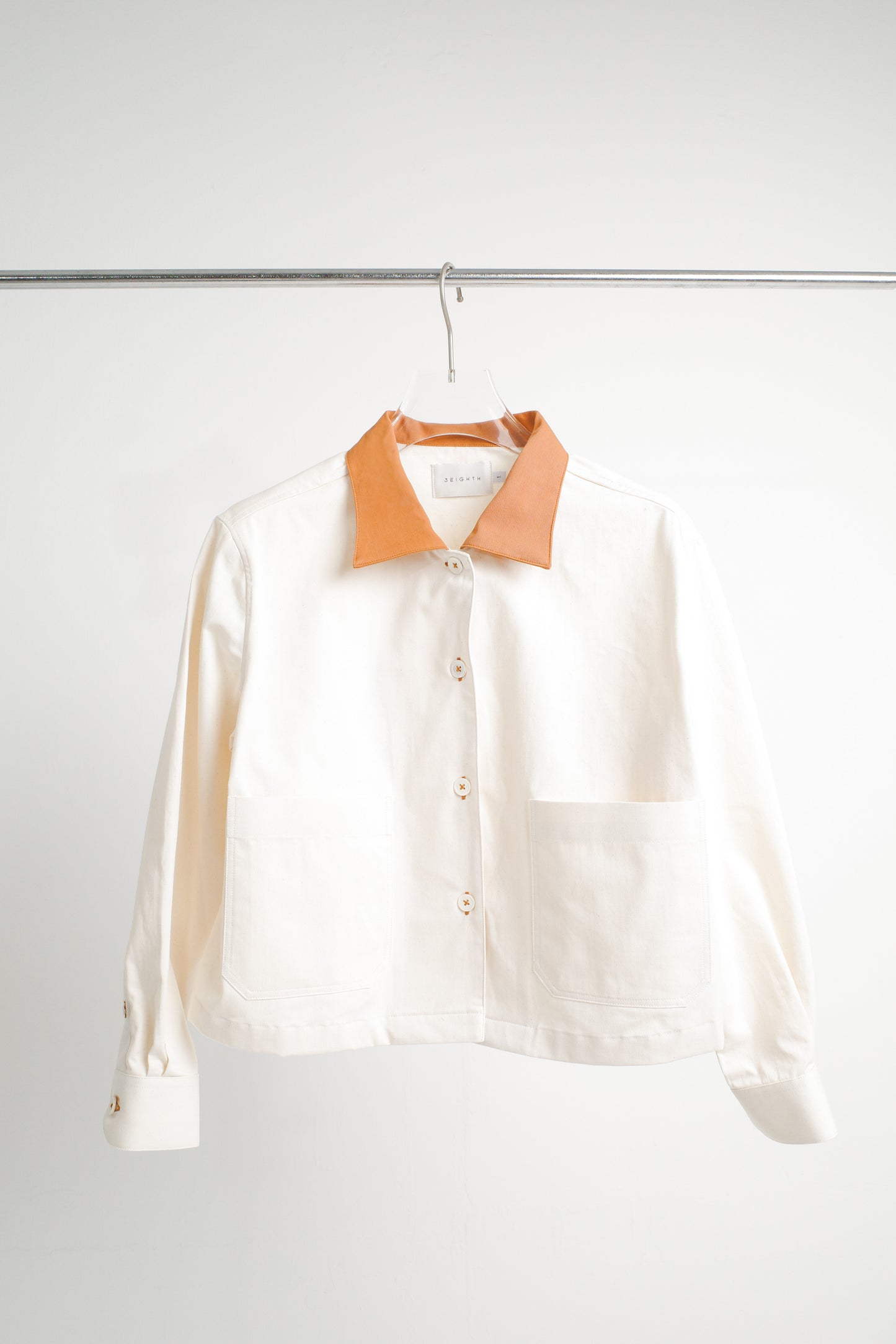 POPPY JACKET IN WHITE & CARAMEL