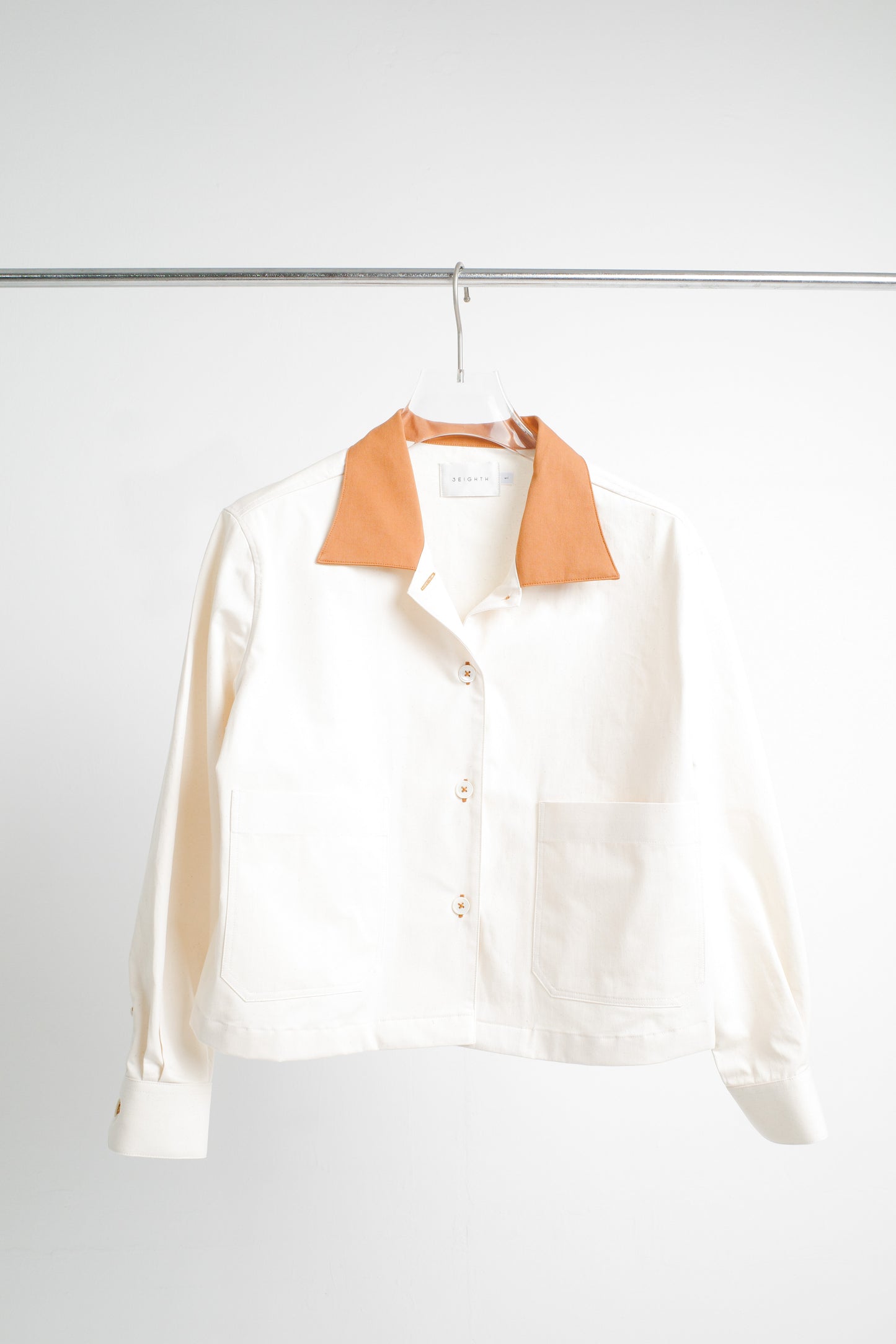 POPPY JACKET IN WHITE & CARAMEL