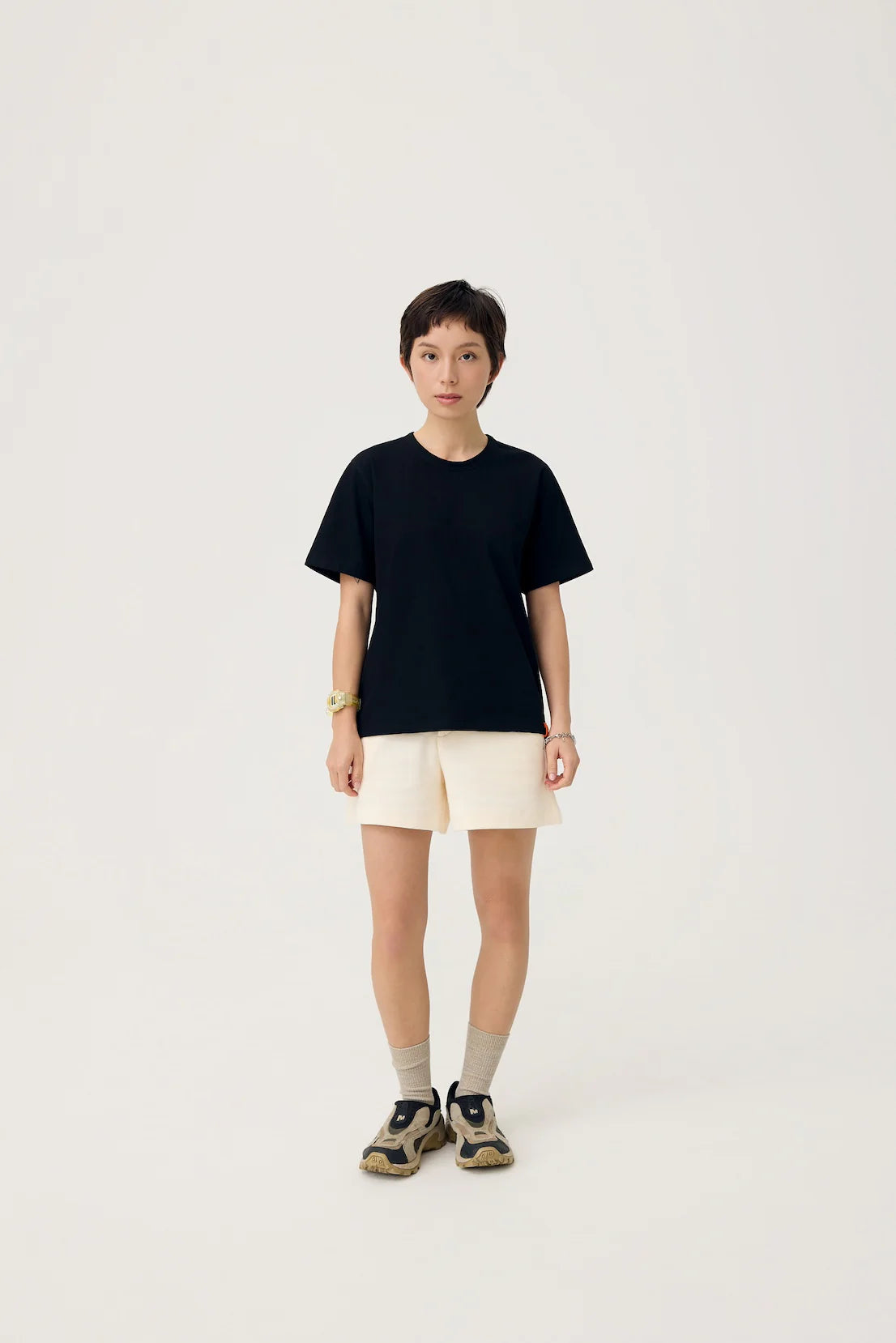 EVERYDAY REVERSIBLE TEE IN BLACK & STEEL GREY