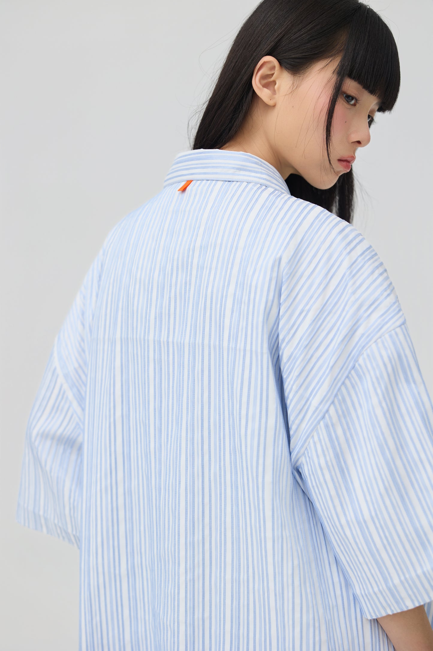 FUWA JACKET - BLUE SEERSUCKER