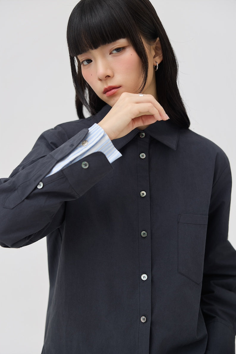 KASANE SHIRT - INK NAVY