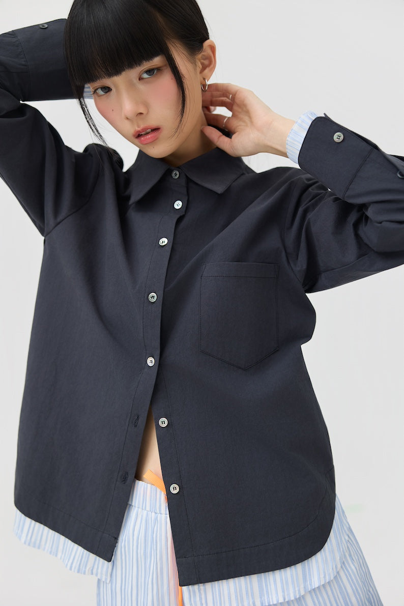 KASANE SHIRT - INK NAVY