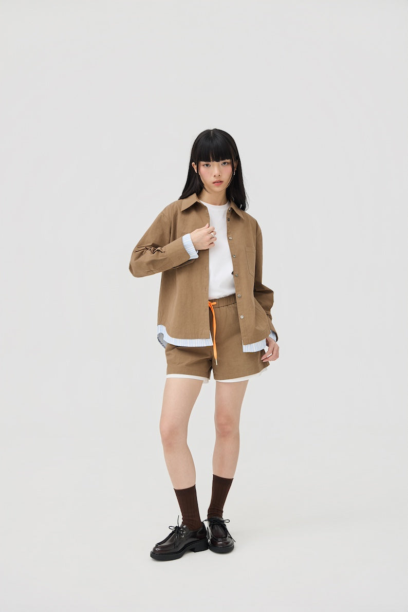 KASANE SHIRT - SAND STONE