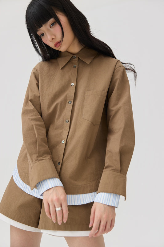 KASANE SHIRT - SAND STONE