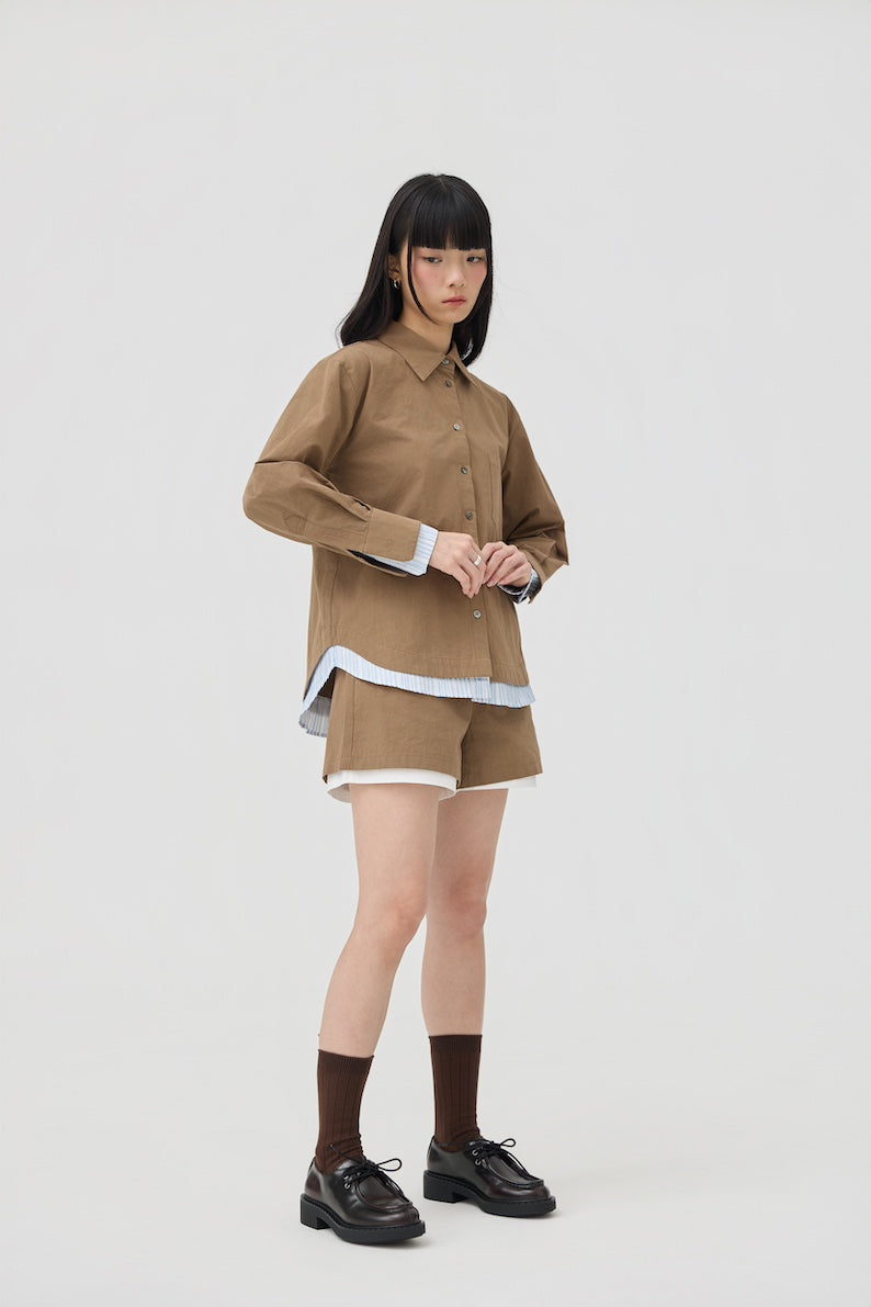 KASANE SHIRT - SAND STONE