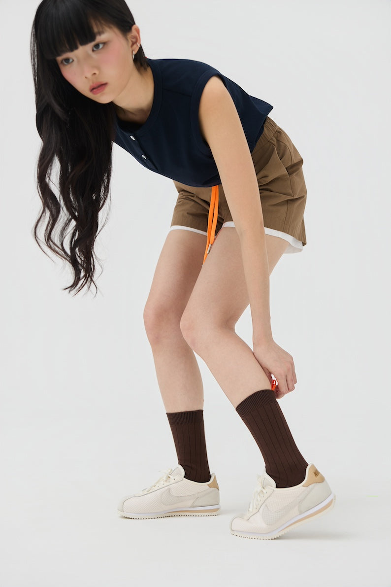 MUSUBI HENLEY TANK - NAVY