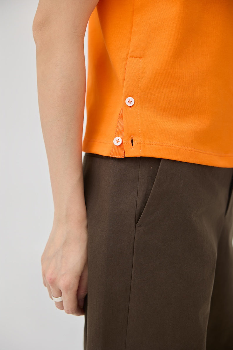 MUSUBI HENLEY TANK - ORANGE