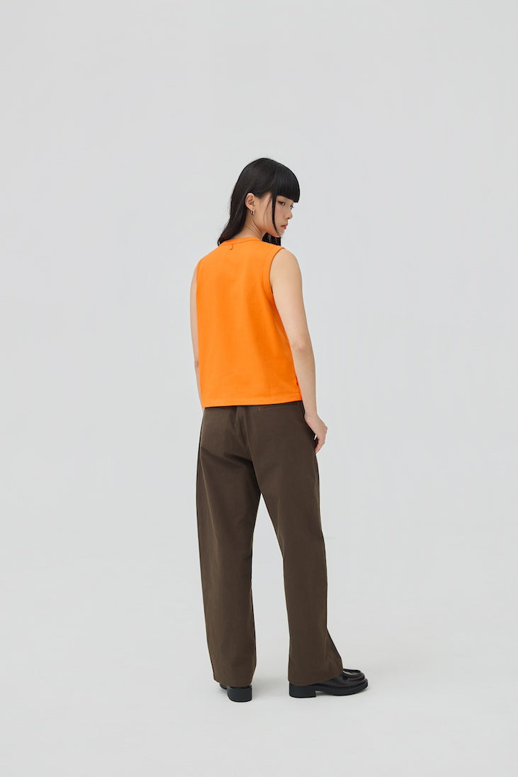 MUSUBI HENLEY TANK - ORANGE