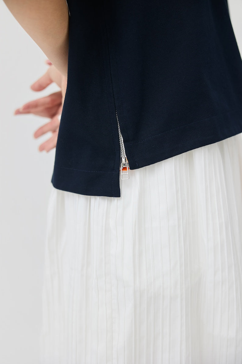SOKKO ZIP TEE - NAVY