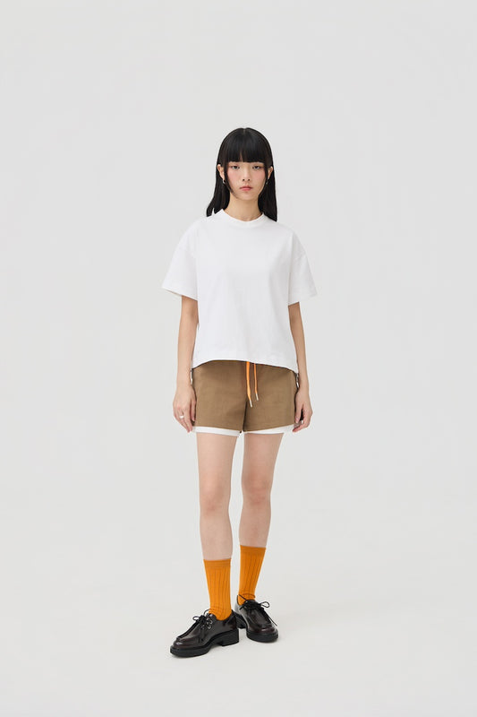 SOKKO ZIP TEE - OPTIC WHITE