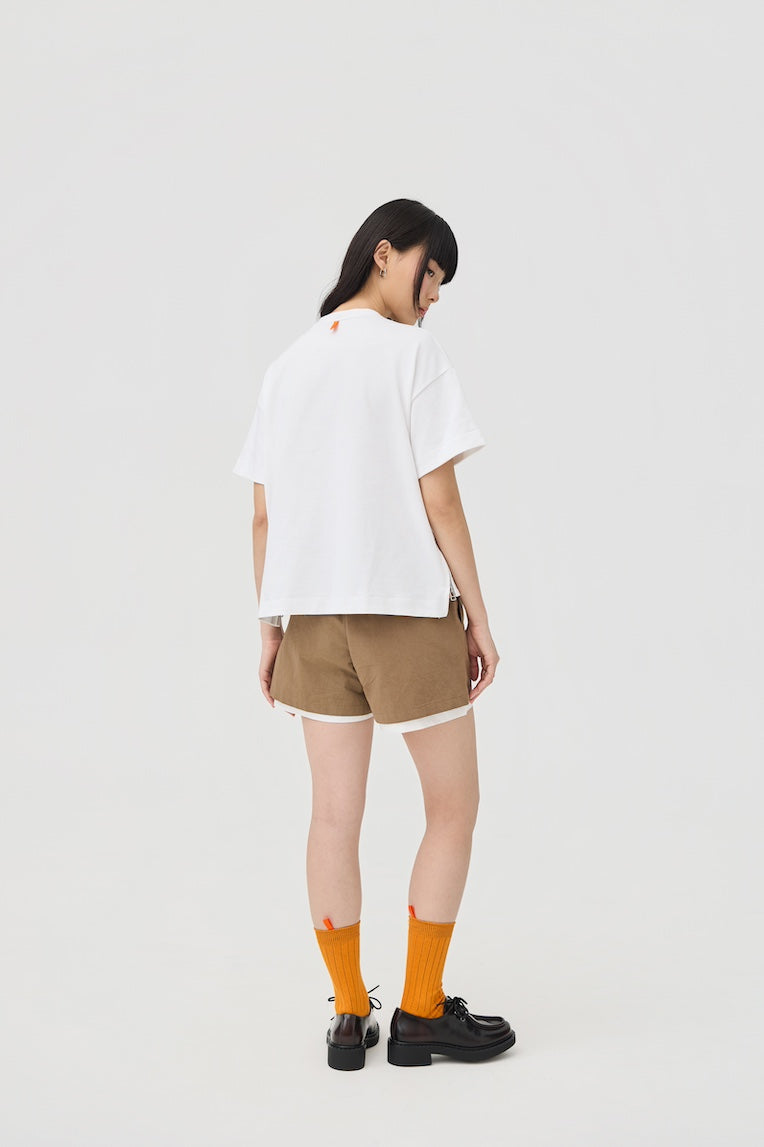 SOKKO ZIP TEE - OPTIC WHITE