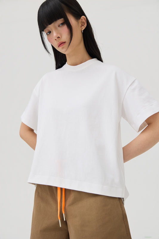 SOKKO ZIP TEE - OPTIC WHITE