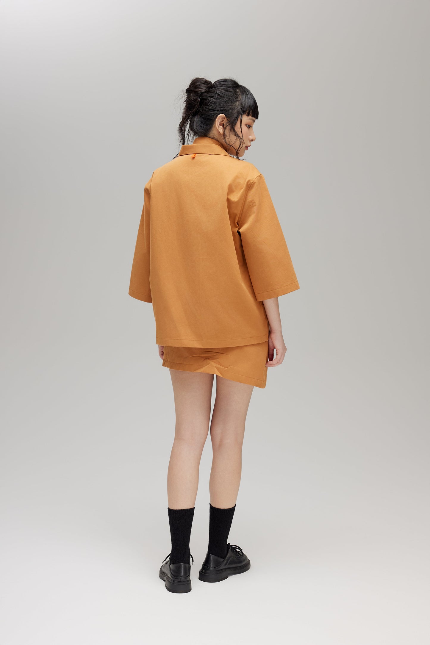 KIMONO TRENCH JACKET IN CARAMEL